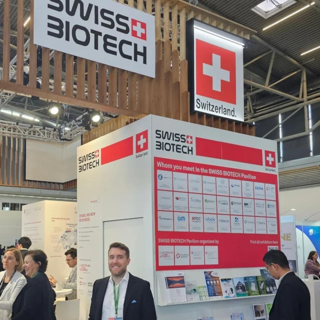 Antonio at the Swiss Biotech pavilion
